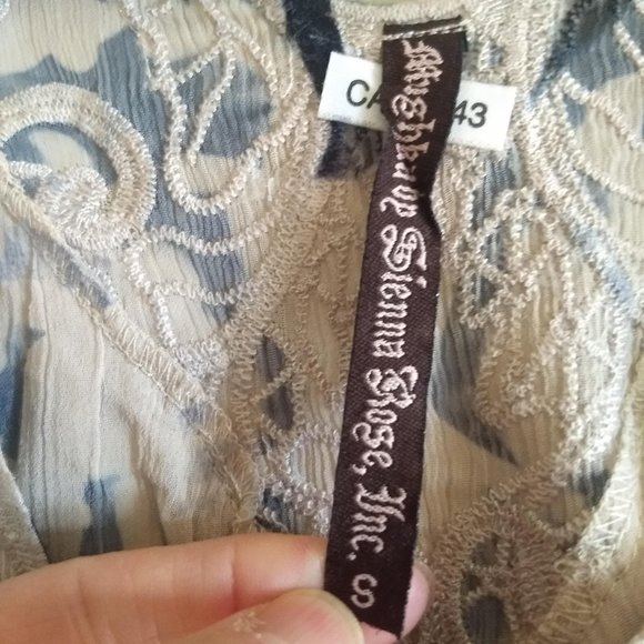 vintage y2k sleeveless sheer floral tunic mini dress NWOT - Picture 7 of 9